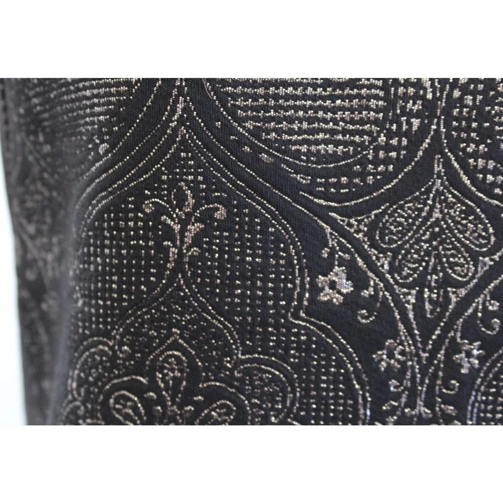 NWT J McLaughlin Zahara Black Champagne Jacquard Sheath Dress Size 2 Metallic - Picture 6 of 8